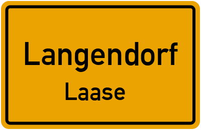 Ortsschild Langendorf Laase