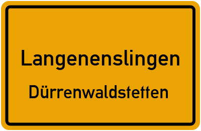 Straßenverzeichnis Langenenslingen Dürrenwaldstetten