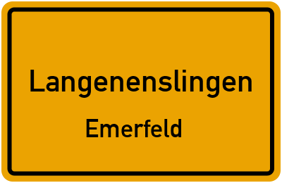 Straßenverzeichnis Langenenslingen Emerfeld