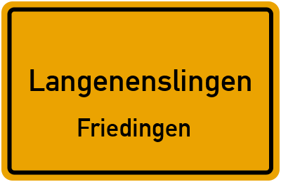 Straßenverzeichnis Langenenslingen Friedingen