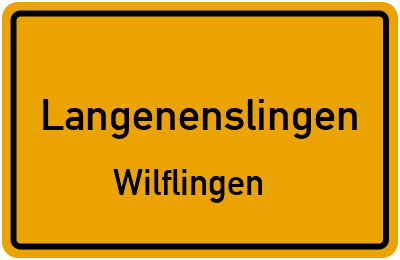 Straßenverzeichnis Langenenslingen Wilflingen
