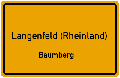 Straßenverzeichnis Langenfeld (Rheinland) Baumberg