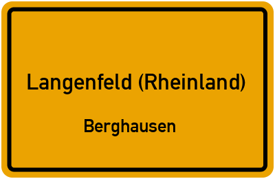 Postleitzahl Langenfeld (Rheinland) Berghausen: PLZ von Berghausen in  Langenfeld (Rheinland), Nordrhein-Westfalen