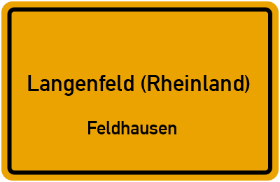 Straßenverzeichnis Langenfeld (Rheinland) Feldhausen