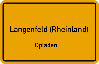 Straßenverzeichnis Langenfeld (Rheinland) Opladen