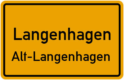 Ortsschild Langenhagen Alt-Langenhagen