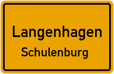 Ortsschild Langenhagen Schulenburg
