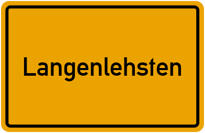 Ortsschild von Gemeinde Langenlehsten in Schleswig-Holstein