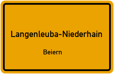 Straßenverzeichnis Langenleuba-Niederhain Beiern