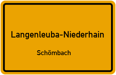 Straßenverzeichnis Langenleuba-Niederhain Schömbach