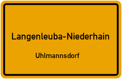 Straßenverzeichnis Langenleuba-Niederhain Uhlmannsdorf