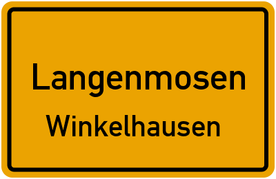 Ortsschild Langenmosen Winkelhausen