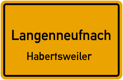 Ortsschild Langenneufnach Habertsweiler