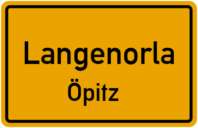 Straßenverzeichnis Langenorla Öpitz