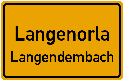 Straßenverzeichnis Langenorla Langendembach
