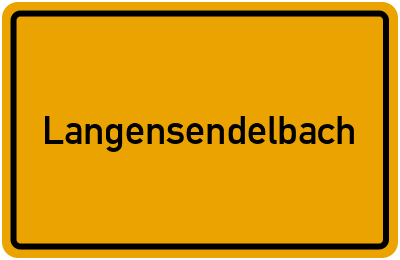 Ortsschild von Gemeinde Langensendelbach in Bayern