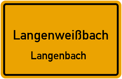 Straßenverzeichnis Langenweißbach Langenbach