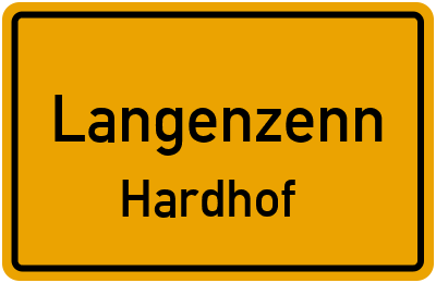 Ortsschild Langenzenn Hardhof