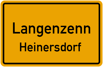 Ortsschild Langenzenn Heinersdorf