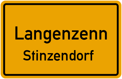 Ortsschild Langenzenn Stinzendorf