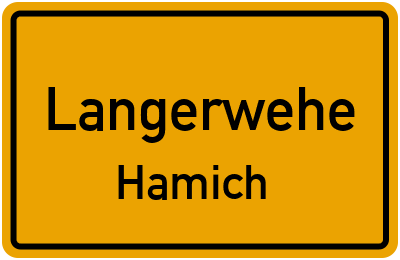 Ortsschild Langerwehe Hamich