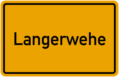 Ortsschild von Gemeinde Langerwehe in Nordrhein-Westfalen