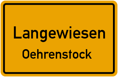 Straßenverzeichnis Langewiesen Oehrenstock
