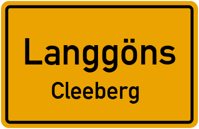 Ortsschild Langgöns Cleeberg