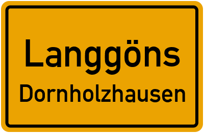 Ortsschild Langgöns Dornholzhausen