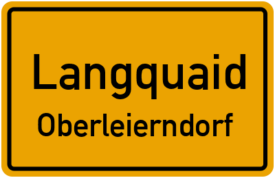 Ortsschild Langquaid Oberleierndorf