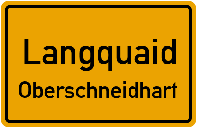 Straßenverzeichnis Langquaid Oberschneidhart