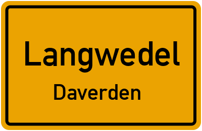 Ortsschild Langwedel Daverden