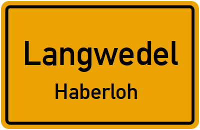 Ortsschild Langwedel Haberloh