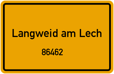 PLZ 86462 in Langweid am Lech Postleitzahl 86462 Bayern 