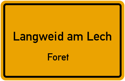 Straßenverzeichnis Langweid am Lech Foret