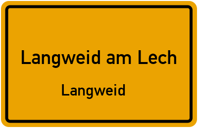 Straßenverzeichnis Langweid am Lech Langweid