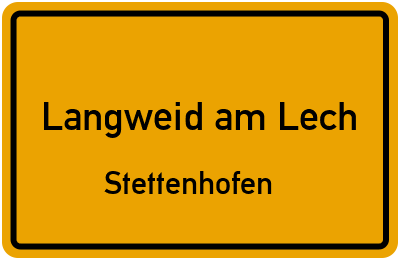 Straßenverzeichnis Langweid am Lech Stettenhofen