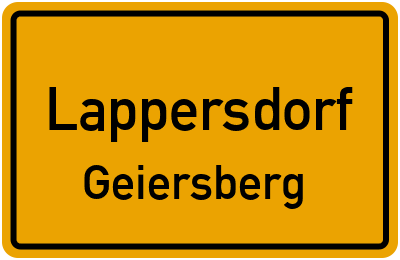 Straßenverzeichnis Lappersdorf Geiersberg
