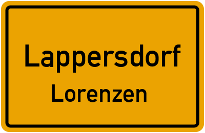 Ortsschild Lappersdorf Lorenzen