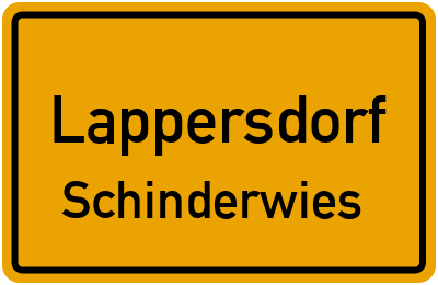 Ortsschild Lappersdorf Schinderwies