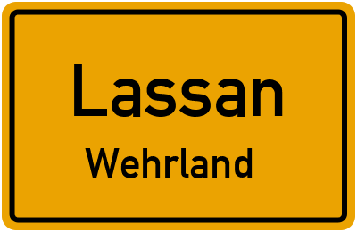 Straßenverzeichnis Lassan Wehrland