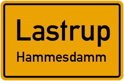 Ortsschild Lastrup Hammesdamm