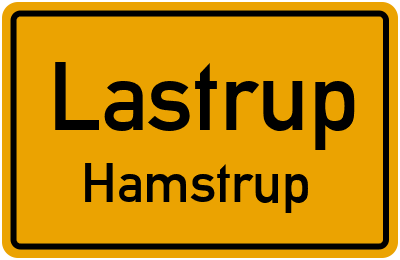 Ortsschild Lastrup Hamstrup