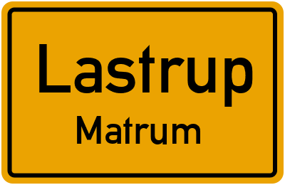Straßenverzeichnis Lastrup Matrum