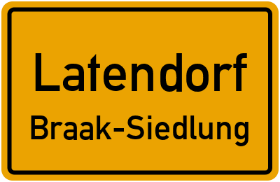 Straßenverzeichnis Latendorf Braak-Siedlung