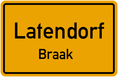 Straßenverzeichnis Latendorf Braak
