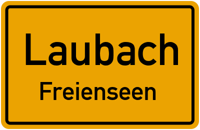 Ortsschild Laubach Freienseen