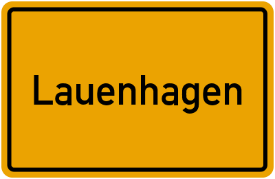 Ortsschild von Lauenhagen in Niedersachsen