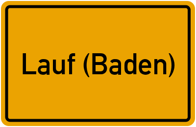 Ortsschild von Gemeinde Lauf (Baden) in Baden-Württemberg
