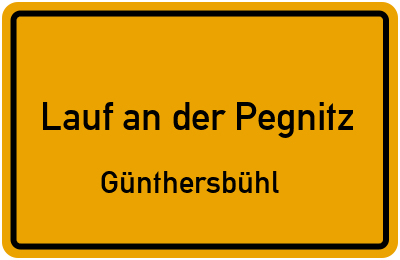 Straßenverzeichnis Lauf an der Pegnitz Günthersbühl